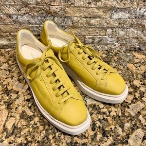 Manuel Barcelo Sneakers In Leather Color Yellow